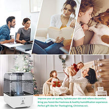 Load image into Gallery viewer, Mikikin Cool Mist Humidifier, Ultrasonic Air Humidifiers for Large Bedroom Babies Home, 4.5L Top Fill Personal Humidifiers with Adjustable Mist Mode, Lasts Up to 30 Hours, Ultra Quiet, Auto Shut-Off
