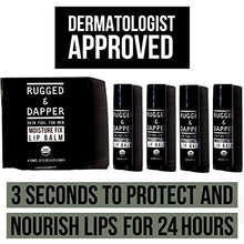 Load image into Gallery viewer, RUGGED &amp; DAPPER Organic Lip Balm Set for Men | Natural Eucalyptus + Mint Flavor | Pack of 4 tubes

