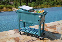 Load image into Gallery viewer, Permasteel PS-A203 F1-TL 80 Quart Portable Rolling Patio Cooler, Teal
