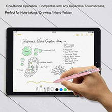 Load image into Gallery viewer, KECOW Stylus Digital Pen for Touch Screens, 1.45mm fine Elastic Tip Rechargeable Pencil Compatible for iPad iPhone Samsung Phone &amp;Tablets,iOS&amp;Android for Drawing and Writing Capacitive Pen (Rose Gold)
