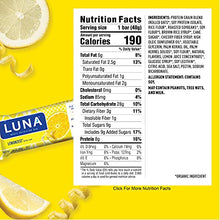 Load image into Gallery viewer, LUNA BAR - Fruit Variety Pack - NEW bars with prebiotics - Good Source of Fiber - Gluten Free - Delicious Fruit Flavors - Lemon, Cherry, Tangerine (1.69 Ounce Snack Bars, 12 Count)
