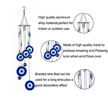 Load image into Gallery viewer, Wistwoxxon Wind Chimes Outdoor,Evil Eye Sympathy Wind Chime with Aluminum Tuned Soothing Musical Bell Sounds, Metal Wind Chimes Perfect Decoration for Patio, Balcony,Garden (Evil Eye)
