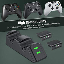 Load image into Gallery viewer, Controller Charger for Xbox one, Controller Charging Station Compatible with Xbox One/One X/One S/One Elite, Dual Charging Dock with 2 x 1200mAh Rechargeable Battery Packs…
