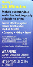 Load image into Gallery viewer, Potable Aqua Water Purification Germicidal Tablets - for Hiking, Camping, and Emergency Drinking Water (10.Pack)

