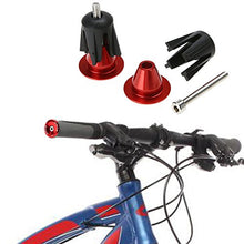 Load image into Gallery viewer, Wake Bar End Plugs Handlebar End Caps Bike Handlebar Plugs for Most Bicycle, Mountain Bike, Road Bike, MTB, BMX (2 Counts, Rubber Sponge Aluminum, Red)
