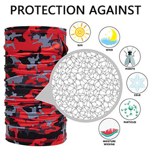 UPF 50+ Ultimate UV Protection Neck Gaiter, Seamless Face Mask Bandanas - Multi-Functional Full-Coverage Tube Bandanas for Fishing and Sports Received Within 3-5 Days