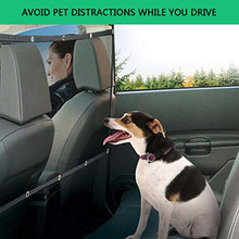 Load image into Gallery viewer, XGao Car Dog Barrier Safety Net Guard Net 45.2”×24.4” Pet Backseat Mesh Universal Stretchable Storage Organizer Nets Cat Disturb Stopper Microgrid for SUV Cars Jeep Truck Vehicle Dogs Pets (Black)
