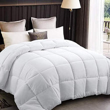 Load image into Gallery viewer, EDILLY All Season Queen Size Soft Quilted Down Alternative Comforter Hotel Collection Reversible Duvet Insert with Corner Tabs, Fluffy Hypoallergenic,88 by 88 Inches,White
