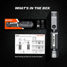 Load image into Gallery viewer, Flashlight, NICRON N7 600 Lumens Tactical Flashlight, 90 Degree Mini Flashlight Ip65 Waterproof Led Flashlight 4 Modes- Best High Lumens are for Camping, Outdoor, Hiking （Not Including Batteries）Gift
