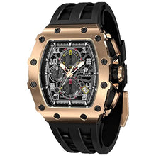 Load image into Gallery viewer, TSAR BOMBA Mens Watches Luxury Tonneau Watches for Men Waterproof 50M Analog Replica Watch Chronograph Calendar Date Men’s Dress Business Work Watch Diver Large Square Face Wristwatch
