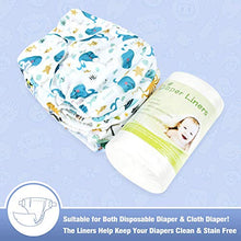 Load image into Gallery viewer, Leekalos Biodegradable Bamboo Diaper Liner Super Soft Disposable Unscent Diaper Liners,100 Sheets
