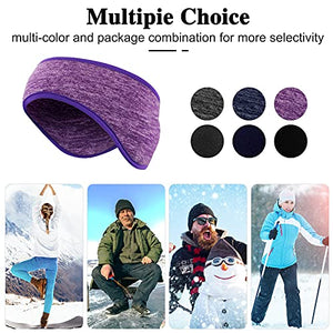6 Pieces Winter Ear Warmer Headband Ear Muffs Warmers Adjustable Stretchy Ear Cover Full Cover Headbands Winter Sports Sweatbands for Women Men Outdoor Activities Sports (Assorted Color)