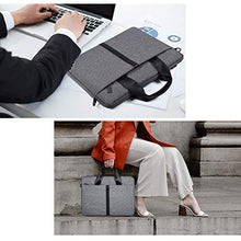 Load image into Gallery viewer, 15.6 Inch Laptop Sleeve Shoulder Bag Waterproof Briefcase Handbag for HP Envy X360/Pavilion 15.6, Acer Aspire/Chromebook 15, Dell Inspiron 15, Lenovo Yoga 730 15.6, ASUS MSI 15.6 Carrying Case, Gray

