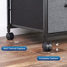 Load image into Gallery viewer, DEVAISE 2 Drawer Mobile File Cabinet, Rolling Printer Stand, Fabric Vertical Filing Cabinet fits A4 or Letter Size for Home Office, Rustic Brown
