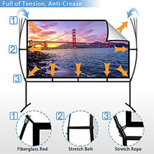 Load image into Gallery viewer, Projector Screen with Stand Foldable Portable Movie Screen 100 Inch（16：9）, HD 4K Double Sided Projection Screen Indoor Outdoor Projector Movies Screen for Home Theater (100 Inch) …
