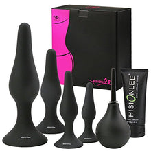 Load image into Gallery viewer, Hisionlee Sexy Toys 4PCS Anal Plug Set Silicone Anal Butt Plug Adult Sex Toys for Women,Men and Beginners(Black)
