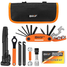 Load image into Gallery viewer, Bicycle Repair Bag &amp; Bicycle Tire Pump, Home Bike Tool Portable Patches Fixes, Fixe, Inflator, Maintenance For Camping Travel Essentials Tool Bag Bike Repair Tool Kit Safety Emergency All In One Tool
