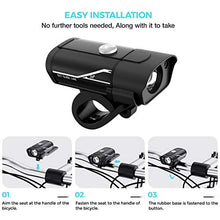 Load image into Gallery viewer, [Latest 2020] USB Rechargeable Super Bike Headlight and Back Light Set, Runtime 10+ Hours 600 Lumen Bright Front Lights and Tail Rear LED, 5 Light Mode Options Fits All Bicycles, Road, Mountain
