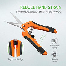 Load image into Gallery viewer, VIVOSUN Garden Hand Pruner Shear with Curved Blade and 8 Inch Bypass Pruning Shear, Orange
