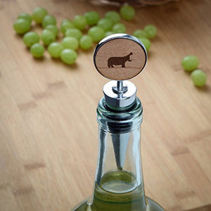 Hippo Wooden Wine Bottle Stopper, Reusable Wine Cork