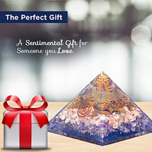 Load image into Gallery viewer, Orgonite Crystal Ultimate Triple Weight Loss Pyramid with Tiger Eye, Sunstone and Amethyst Healing Crystals –Boost Your Metabolism and Inner Strength for Weight Management
