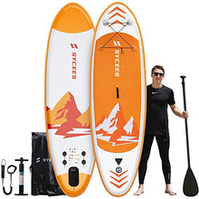 Load image into Gallery viewer, SYCEES 8'7 x 30" x 6", All-Around Inflatable Stand Up Paddle Board - Stable, Versatile, Durable and Lightweight SUP for All Skill Levels, Paddleboard Accessories &amp; Carry Bag Included (Orange)
