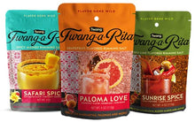 Load image into Gallery viewer, Twang-A-Rita Cocktail Rimming Salt Blend, Savory Variety, 4 Ounce Pouch (Set of 3) 1 Each: Chile Lime, Grapefruit, Mango
