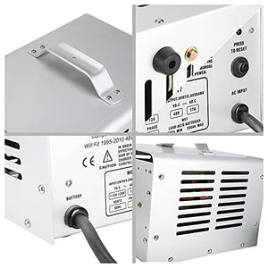 10L0L 48 Volt Battery Charger for Club Car DS 1995-2010 and Precedent 2004-2014 with Round 3 Pin Plug, Smart& Safe Charger, Replace OEM# 103717001