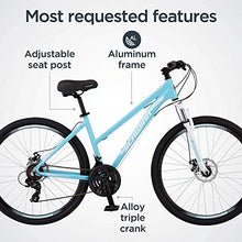 Load image into Gallery viewer, Schwinn GTX 2.0 Comfort Adult Hybrid Bike, Dual Sport Bicycle, 16-Inch Aluminum Frame, Light Blue
