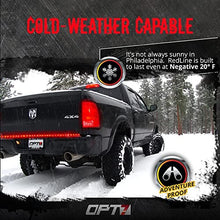 Load image into Gallery viewer, OPT7 60&quot; Redline LED Tailgate Light Bar - TriCore LED - Weatherproof Rigid Aluminum No-Drill Install - Full Featured Reverse Running Brake Turn Signal
