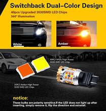 Load image into Gallery viewer, LASFIT 3157 LED Bulb Switchback 3057 4157 White Amber CANBUS Anti Hyper Flash LED Automotive Front Turn Signal Light Bulb Plug and Play Only for Standard Socket (Pack of 2)
