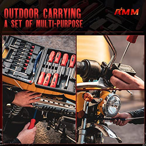 AMM 32-piece Magnetic screwdriver sets with storage case，Containsslotted, star, square, Philips screwdriver bits other practical tools，The best tool gift for a man