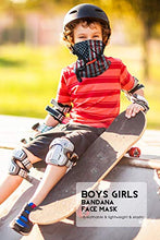 Load image into Gallery viewer, 4 PCS Kids Face Mask Neck Gaiters Full-Coverage Bandanas Headband Tube Neck for Boys Girls(B American Flag/Pack of 4, 7-10T/8.2713.39inch)
