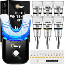 Load image into Gallery viewer, CHICY Teeth Whitening Kit with LED Light Technology Upgrade,Cooperate with New Carbamide Peroxide Teeth Whitening Gel 6X5ml, 5X Faster Than Whitening Strips,Effectively Remove All Kinds of Stain
