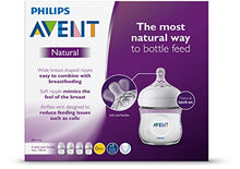 Load image into Gallery viewer, Philips Avent Natural Baby Bottle, Clear, 4oz, 4pk, SCF010/47

