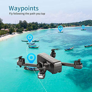 SNAPTAIN SP510 Foldable GPS FPV Drone with 2.7K Camera for Adults UHD Live Video RC Quadcopter for Beginners with GPS, Follow Me, Point of Interest, Waypoints, Long Control Range, Auto Return