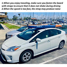 Load image into Gallery viewer, WONITAGO Soft Roof Rack Pads with Single Wrap-Rax Straps for Surfboard, Kayak, SUP Paddleboard, Snowboard 28inch (Pair)

