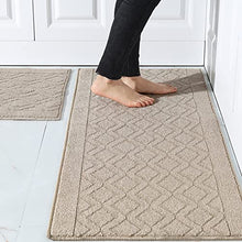 Load image into Gallery viewer, COSY HOMEER 59x18 Inch/30X18 Inch Cushioned Anti-Fatigue Kitchen Rug, 2 Pieces PVC Ergonomic Comfort Standing Foam Mats,Waterproof Non-Slip Kitchen Mats and Rugs for Floor Home Sink,Grey
