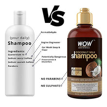 Load image into Gallery viewer, WOW Coconut Milk Shampoo and Conditioner Set (2 x 16.9 Fl Oz / 500mL - DHT Blockers Slow Down Hair Loss - Essential Vitamins &amp; Oils For Faster Hair Growth For Men &amp; Women - Paraben, Salt, Sulfate Free

