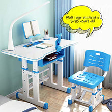 Load image into Gallery viewer, Children's Desk and Chair Combination Set Height Adjustable, Kids Writing Student Desk with Book &amp; Tablet Holder(Pink)
