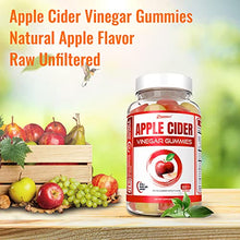 Load image into Gallery viewer, Apple Cider Vinegar Gummies Vitamins with The Mother, 500mg ACV &amp; Ginger, Vegan, Paleo &amp; Keto Friendly, Non-GMO, Natural Apple Flavor Pectin Gummy with Superfoods, for Women Men, 60 Count, by Zammex
