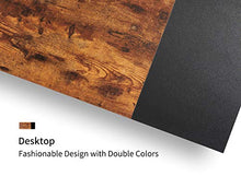 Load image into Gallery viewer, CubiCubi Computer Home Office Desk, 47 Inch Small Desk Study Writing Table with Storage Shelves, Modern Simple PC Desk with Splice Board, Rustic Brown and Black
