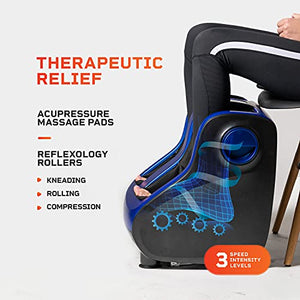 Lifepro Foot And Calf Massager- Heated Foot Massager & Deep Tissue Feet Massager Machine - Shiatsu Foot Massager for Plantar Fasciitis & Relaxation Leg Massagers For Pain and Circulation Calf Massager