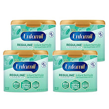 Load image into Gallery viewer, Enfamil Reguline Baby Formula, Designed for Soft, Comfortable Stools, with Omega-3 DHA &amp; Probiotics for Immune Support, Reusable Powder Tub, 19.5 Oz (Pack of 4)
