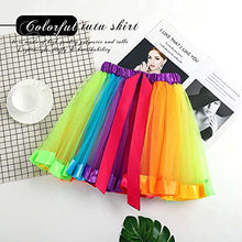 Load image into Gallery viewer, RELBCY Women's Tutu Skirt Rainbow Tulle Bubble Skirt Princess Party Ballet Skirt for Women and Girls (A Colorful)
