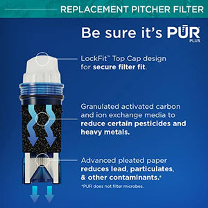 PUR PPF951K Water Pitcher Replacement Filter with Lead Reduction, 1 pack