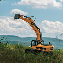 Load image into Gallery viewer, Top Race 23 Channel Hobby Remote Control Excavator, V4, Construction Vehicle RC Tractor, Full Metal Excavator Toy, Carries 180 Lbs, Diggs 1.1 Lbs Per Cubic Inch, Real Smoke, Use With our RC Dump Truck
