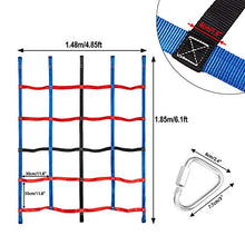 Load image into Gallery viewer, MONT PLEASANT Climbing Cargo Net for Kids Ninja Net Climbing Swingset Polyester Rope Ladder for Jungle Gyms Playground Ribbon Net Obstacle Course Training Climbing Net for Outdoor Treehouse
