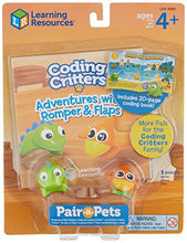 Load image into Gallery viewer, Learning Resources Coding Critters Pair-A-Pets Dinos Romper &amp; Flaps, Screen-Free Early Coding Toy For Kids, Interactive STEM Coding Pet, Kids Dinosaur Toy, 5 pieces, Ages 4+
