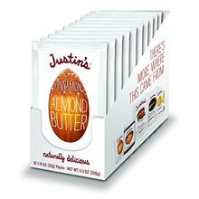 Load image into Gallery viewer, Justin's Cinnamon Almond Butter Squeeze Packs, Gluten-free, Non-GMO, Responsibly Sourced, 1.15 Oz, Pack of 10
